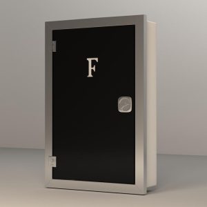 جعبه رایزر فریم استیل با درب مشکی